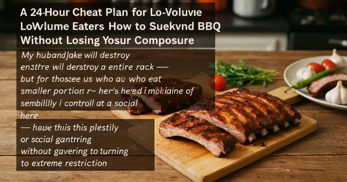 Featured image for A 24-Hour Cheat Plan for Low-Volume Eaters: How to Survive a Weekend BBQ Without Losing Your Composure