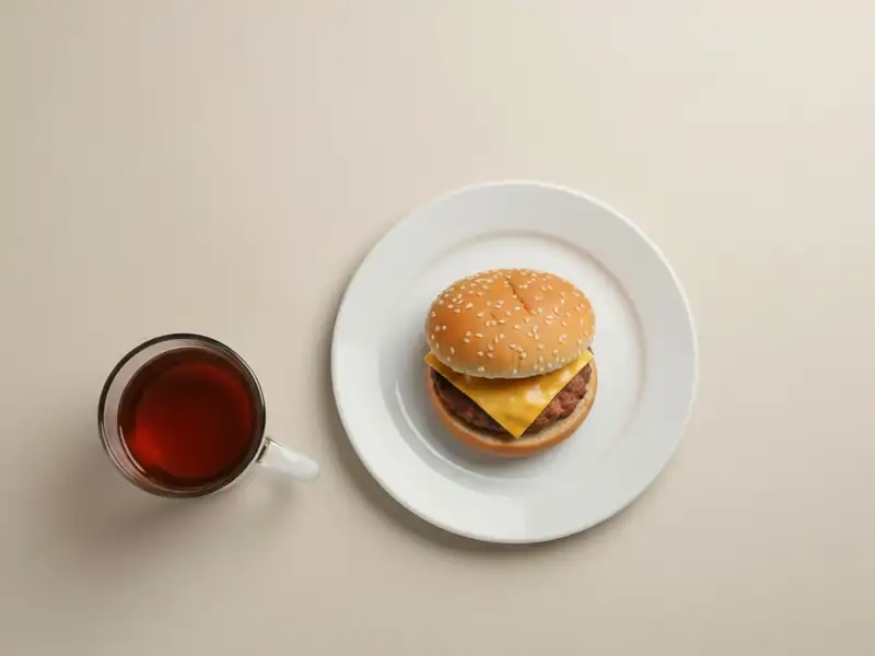 A single Whopper burger on a white plate