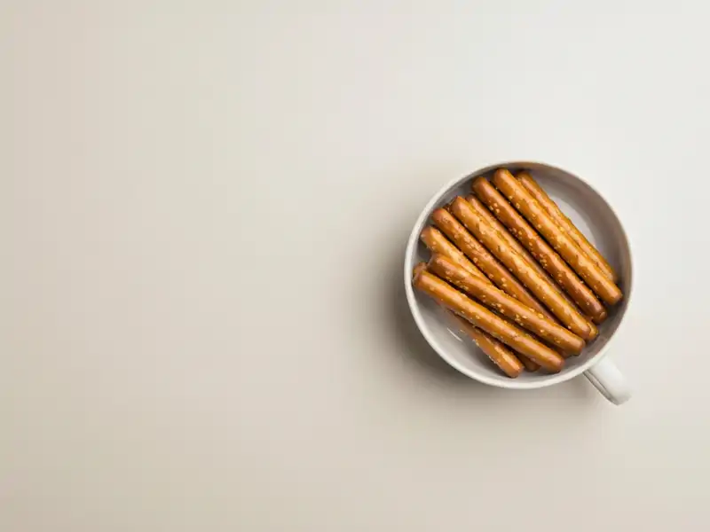 A pile of pretzel rods